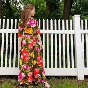 S| Hawaiian floral jumpsuit